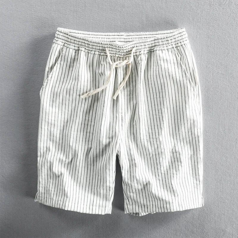 Pinstripe Breezy Cotton Shorts