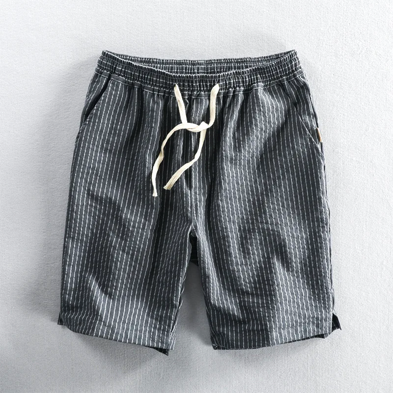 Pinstripe Breezy Cotton Shorts