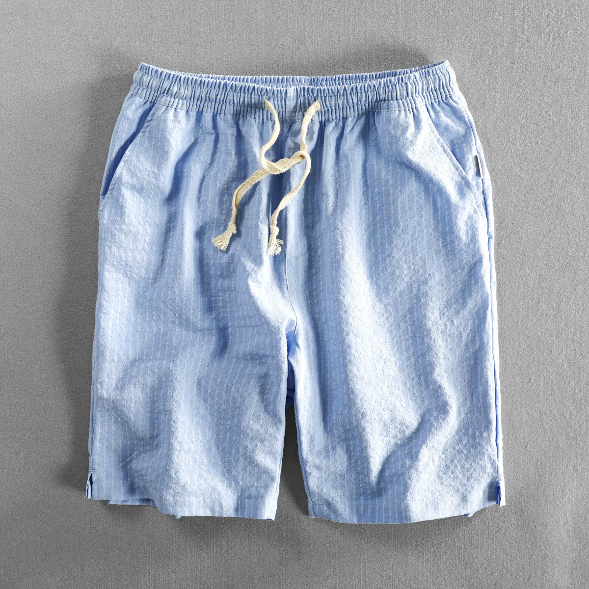 Pinstripe Breezy Cotton Shorts