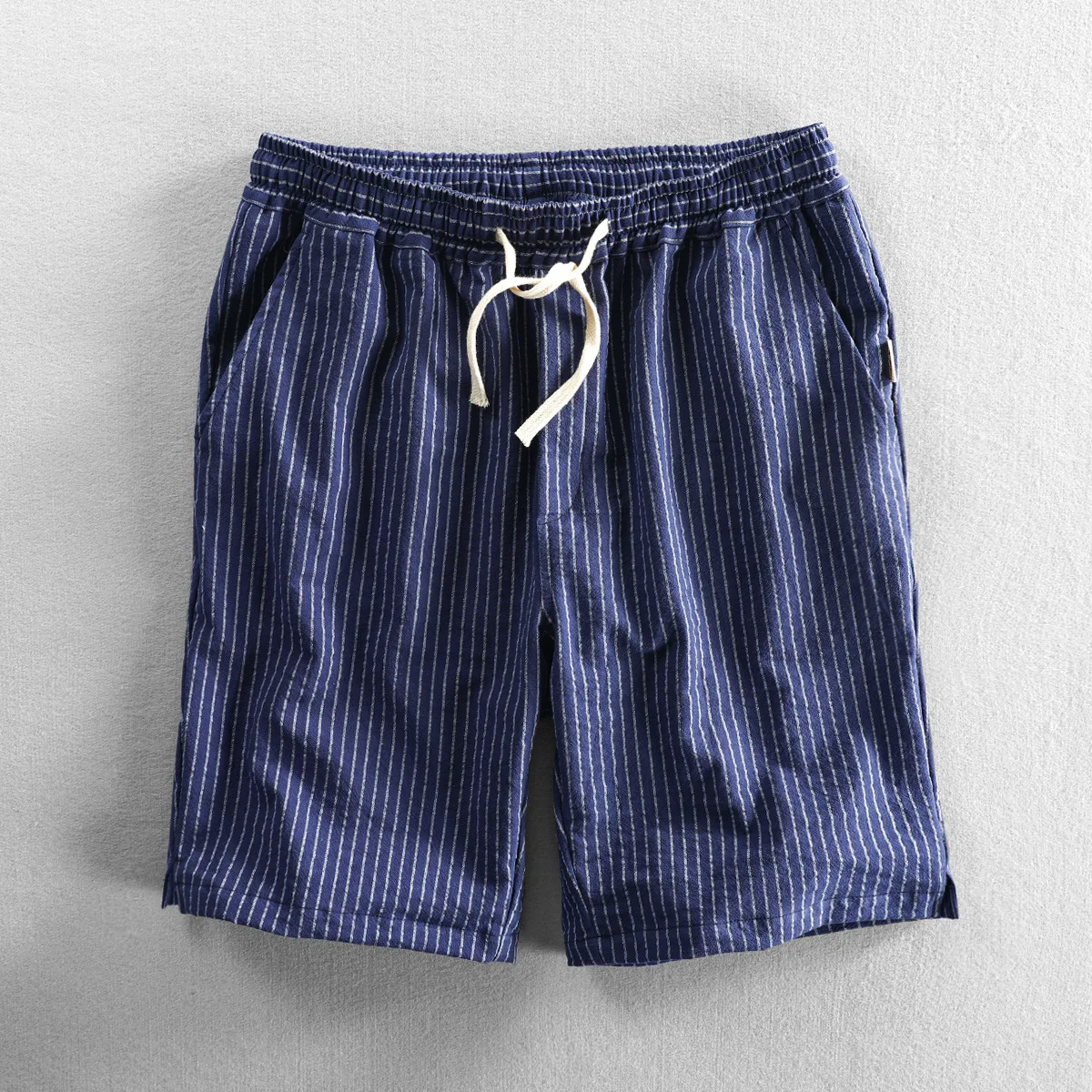Pinstripe Breezy Cotton Shorts
