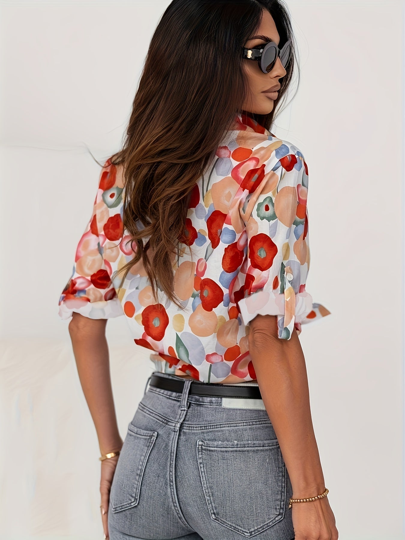 Colorful Floral Blouse