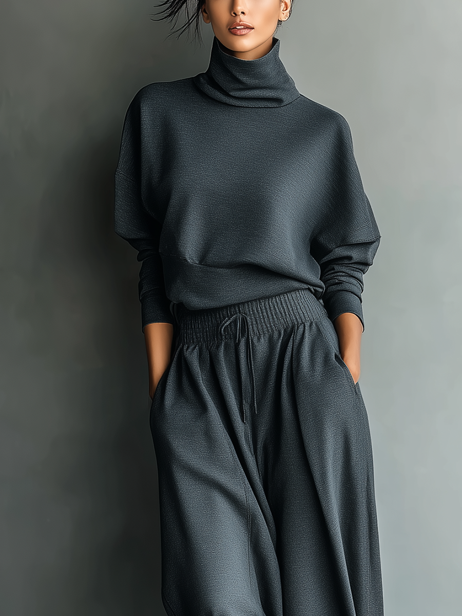 Knitwear set with wide-leg pants – stylish, comfortable outfit set