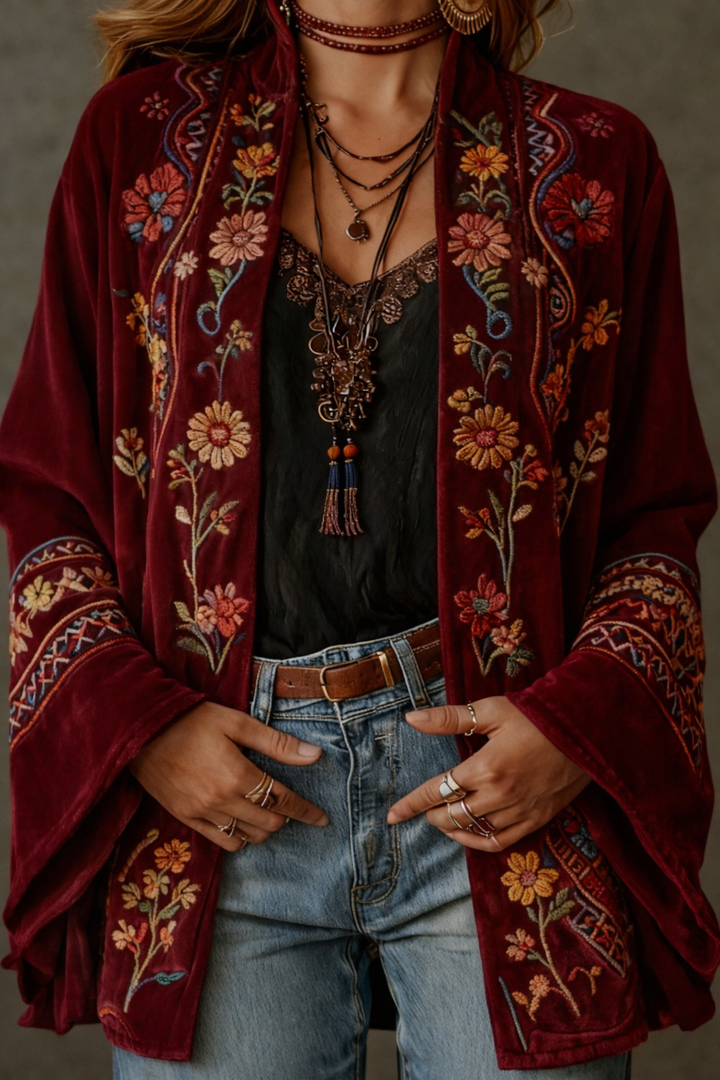 Kerrie - Premium Velvet-Touch Bohemian Kimono