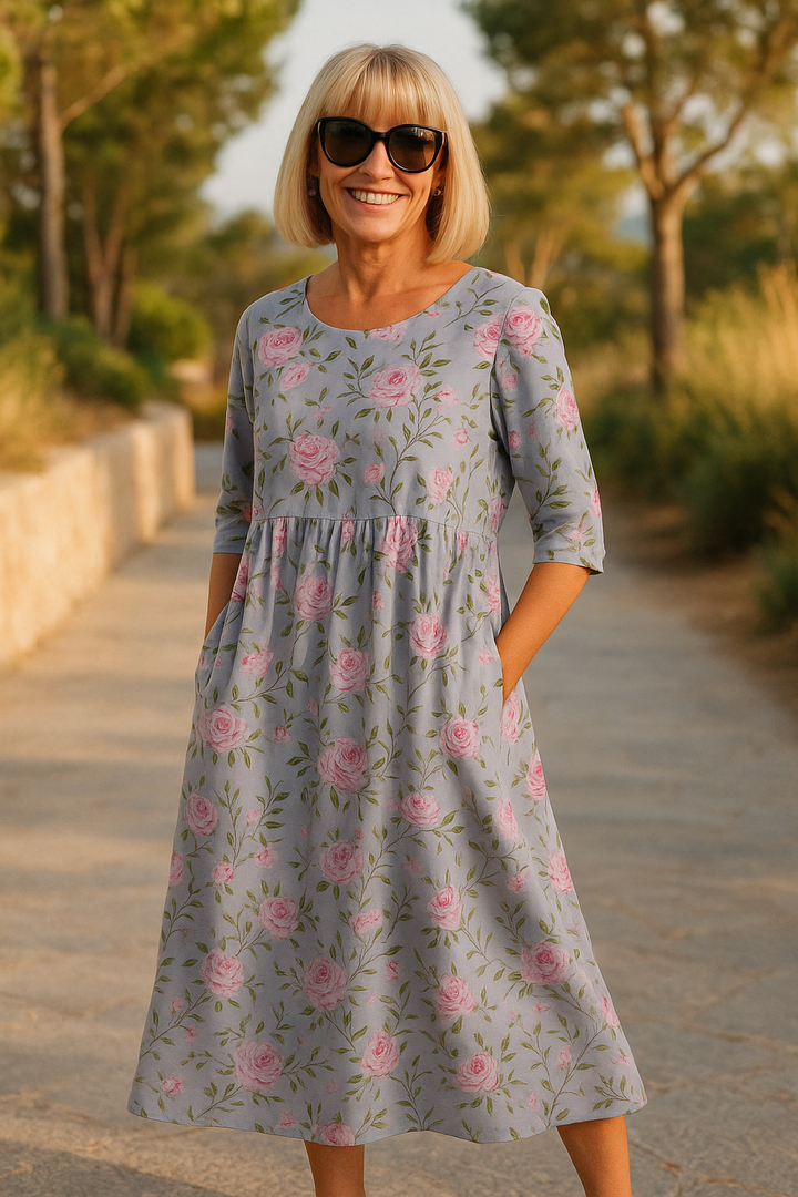 Eliza | Relaxed Midi Dress - Effortless Elegance, Everyday Comfort