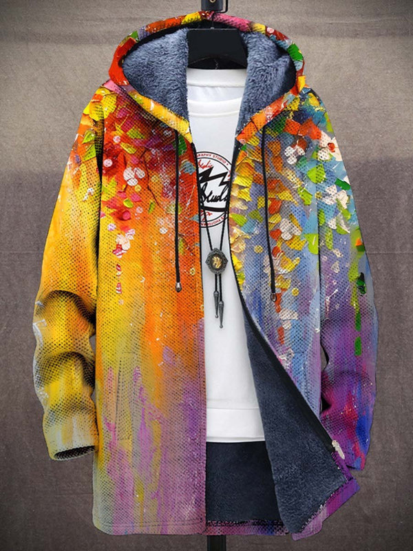 Aurelia™ Chaqueta con capucha de lujo inspirada en el arte con cremallera
