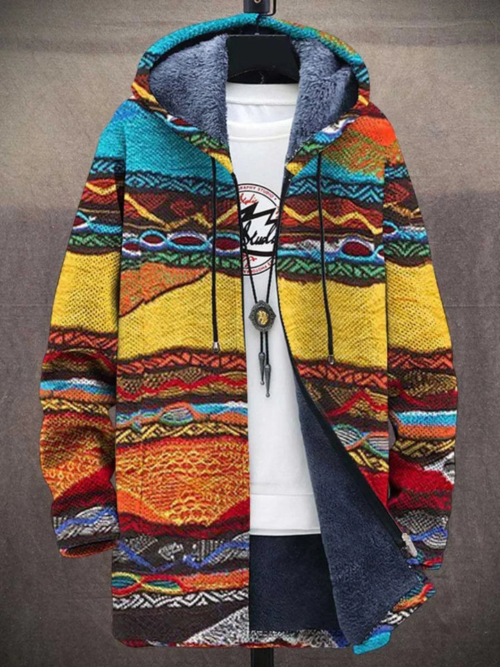 Aurelia™ Chaqueta con capucha de lujo inspirada en el arte con cremallera