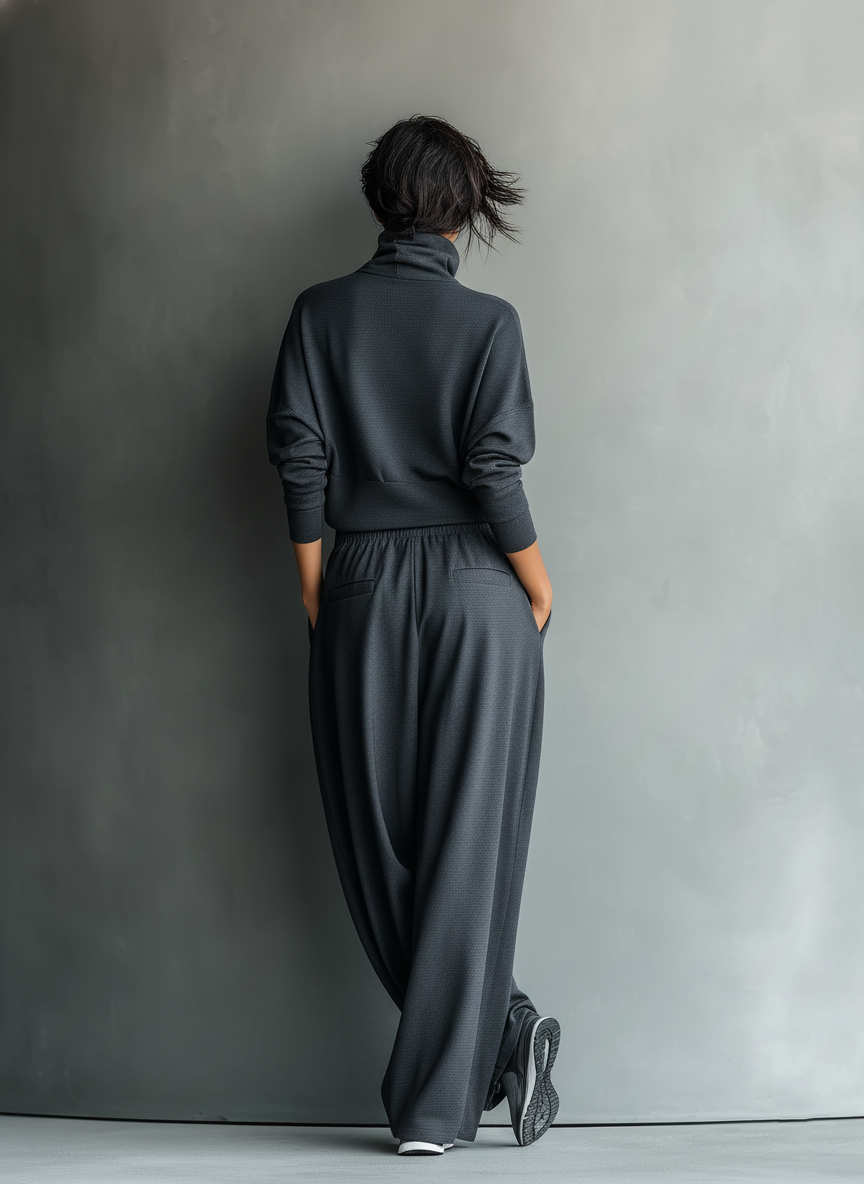 Knitwear set with wide-leg pants – stylish, comfortable outfit set