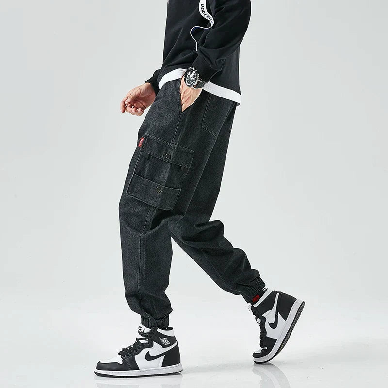 Denim Cargo Jogger Jeans
