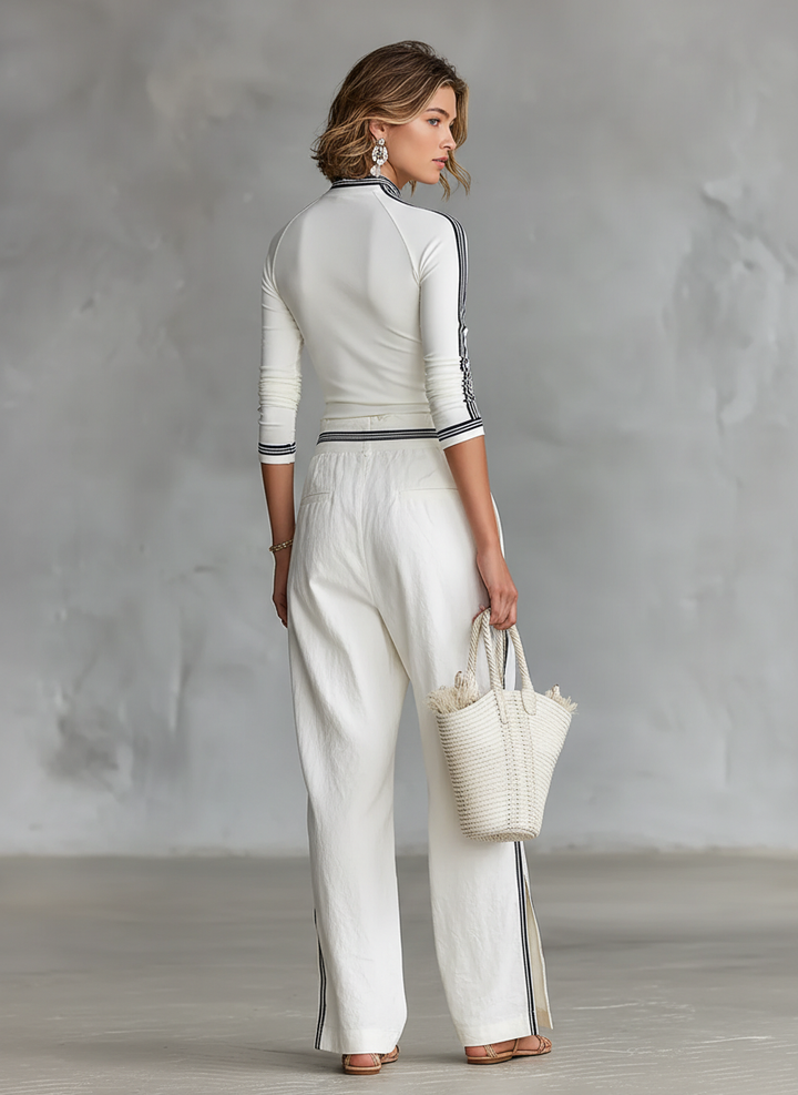 Sport set: comfortable loose-fit pants with drawstring