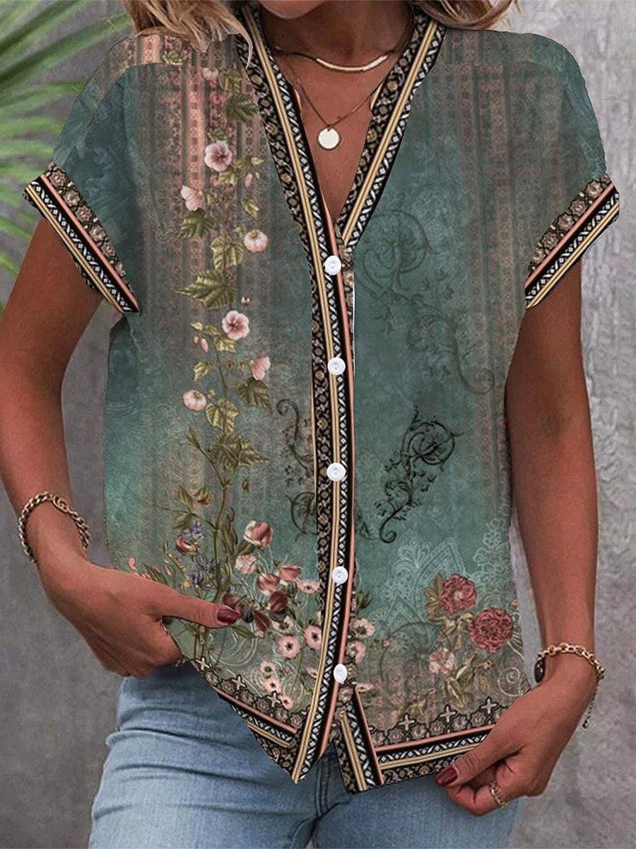 Watercolor Petal Blouse