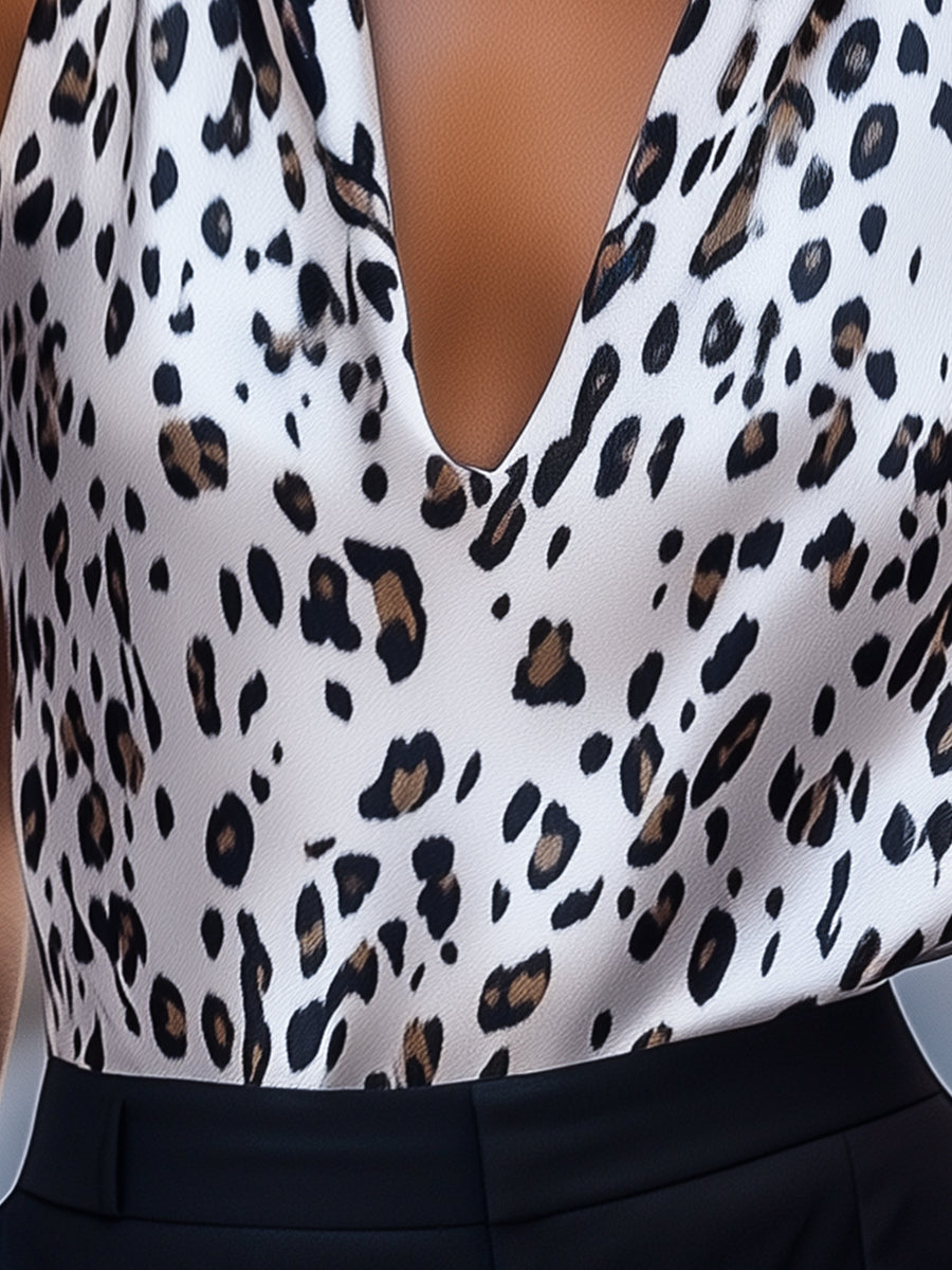Leopard Print Halter Top