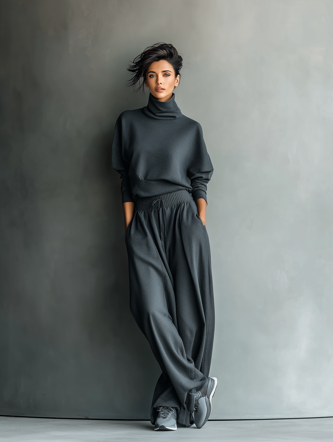 Knitwear set with wide-leg pants – stylish, comfortable outfit set